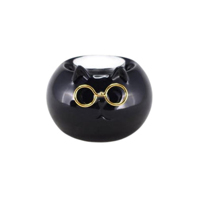 Scott Teelichthalter mit schwarzer Katze