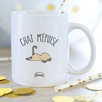 Tasse „Katze erschöpft mich“