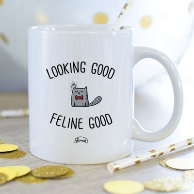 Tasse „Looking Good Feline Good“