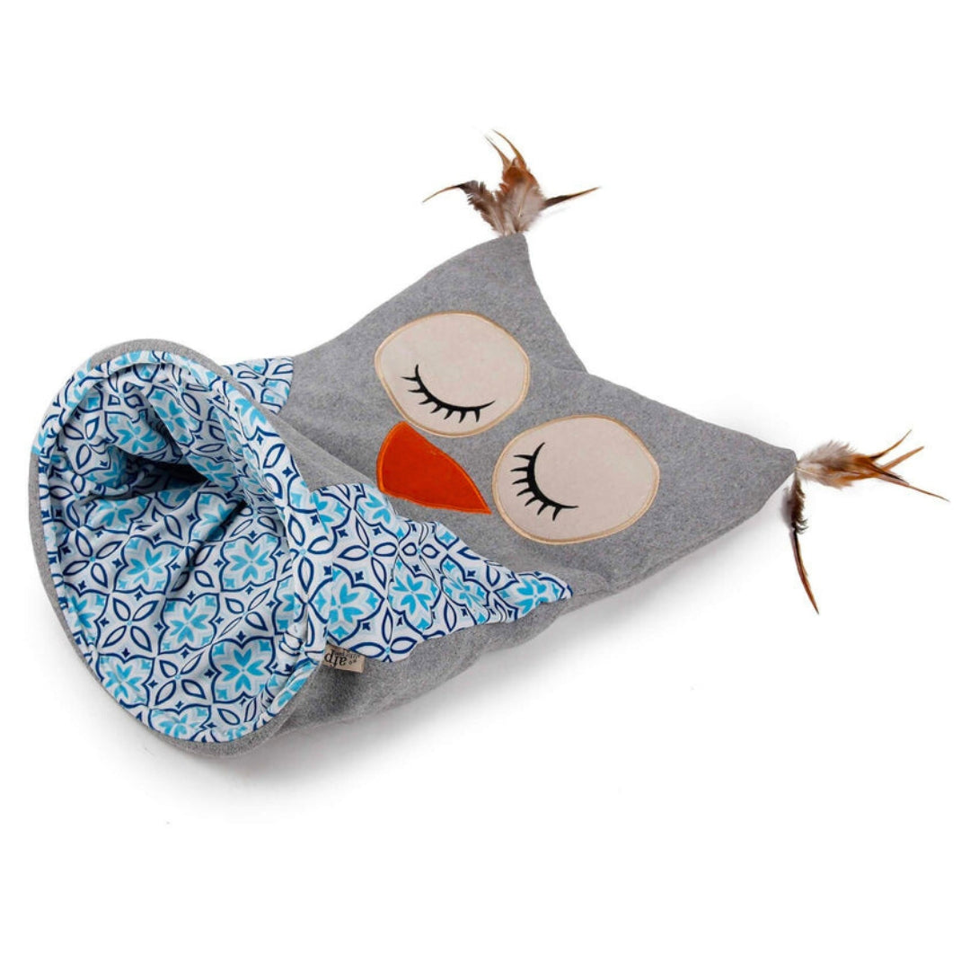All For Paws Vintage Owl Cat Sack Gris