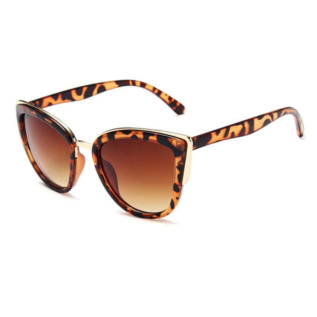 Braune modische Cat-Eye-Sonnenbrille