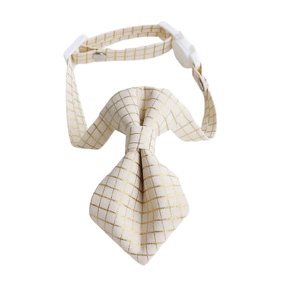 Noeud cravate beige doré