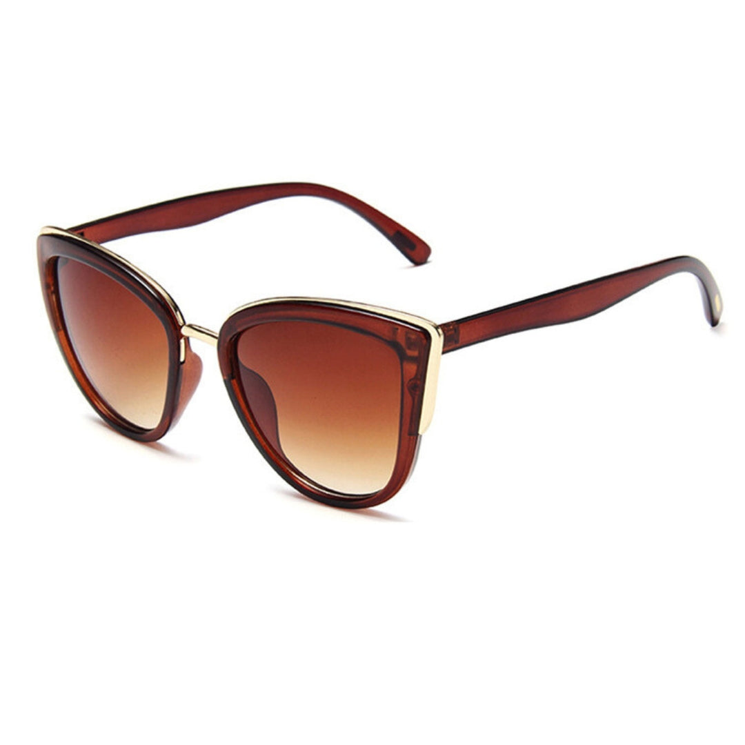 Lunettes de soleil Fashion Cat Eye marron