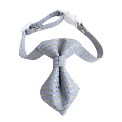 Noeud cravate gris doré