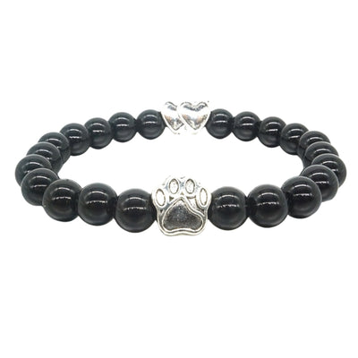 Bracelet Ă perles coeur & chat