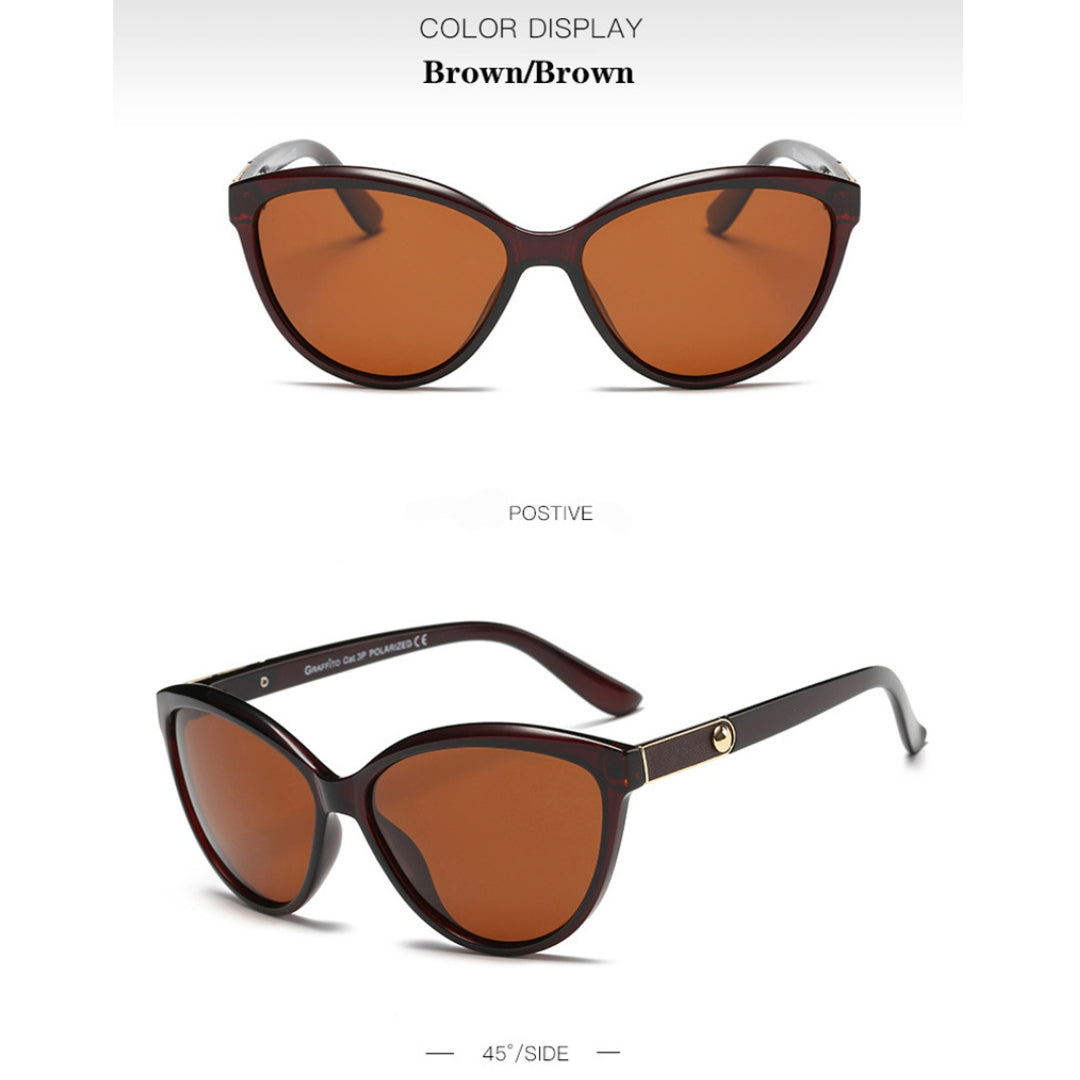 Lunettes de soleil Vintage Brown Cat Eye