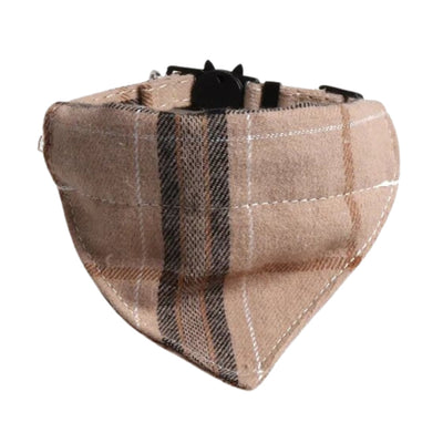 Bandana à carreaux beige foncé
