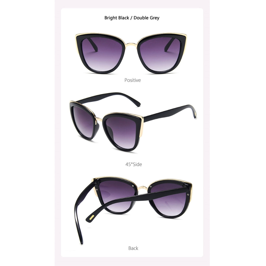 Lunettes de soleil Fashion Cats Eye noir