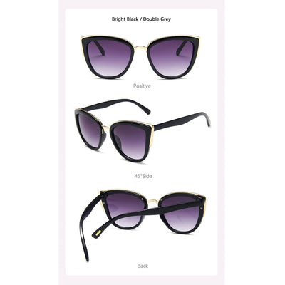 Fashion Cats Eye Sonnenbrille schwarz