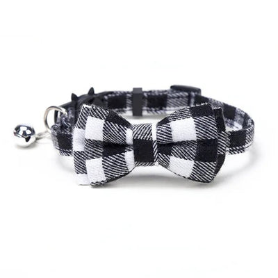 Noeud papillon à carreaux noir & blanc