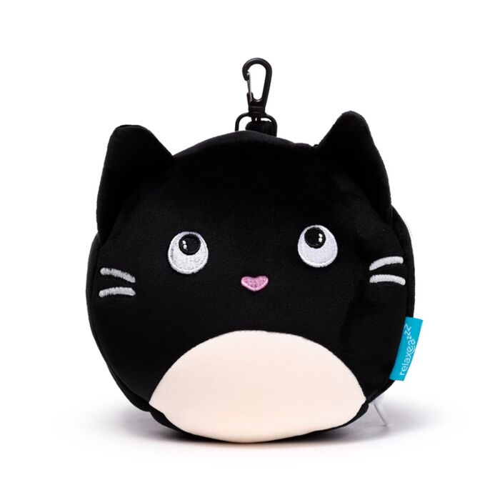 Coussin de voyage avec masque yeux peluché - Feline Fine Cat