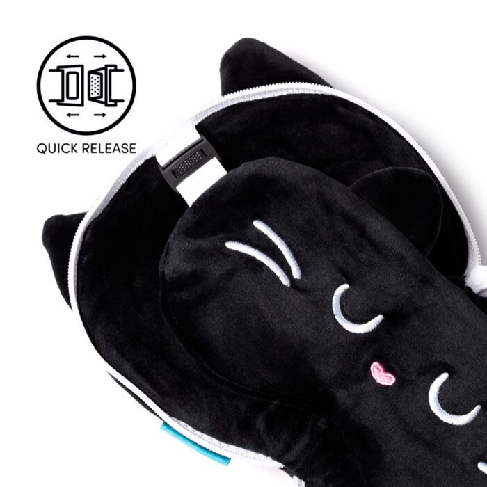 Coussin de voyage avec masque yeux peluché - Feline Fine Cat