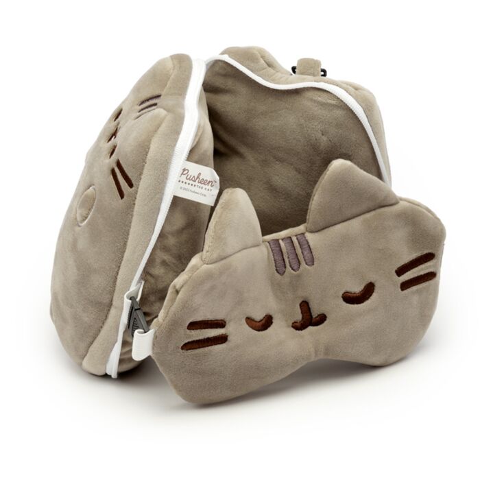 Coussin de voyage avec masque yeux peluché - Pusheen