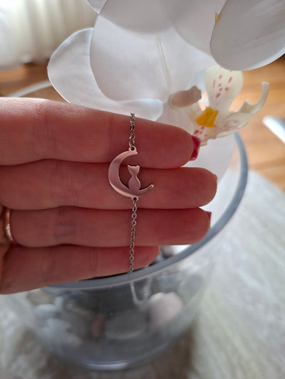 Bracelet chat lune