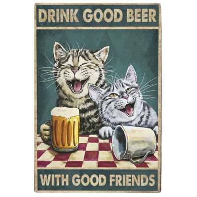 Leinwand „Gutes Bier trinken“.