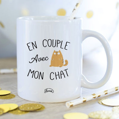 Mug "En couple avec mon chat"