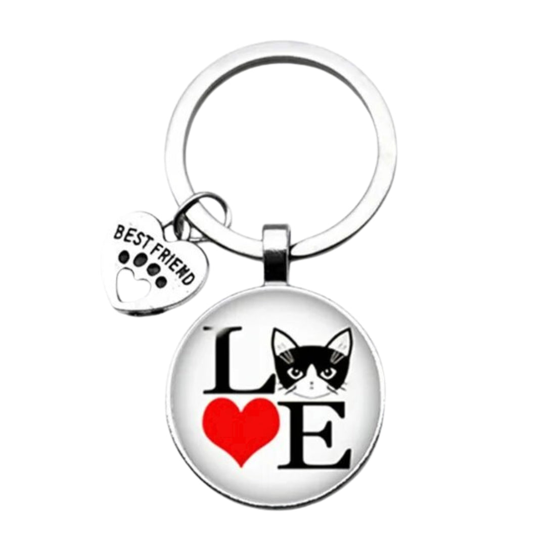 Liebes-Katzen-Schlüsselanhänger