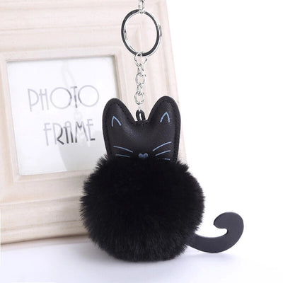 Porte-clé chat noir