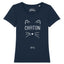 Bio-Damen-T-Shirt „Kitten“ in Marineblau 