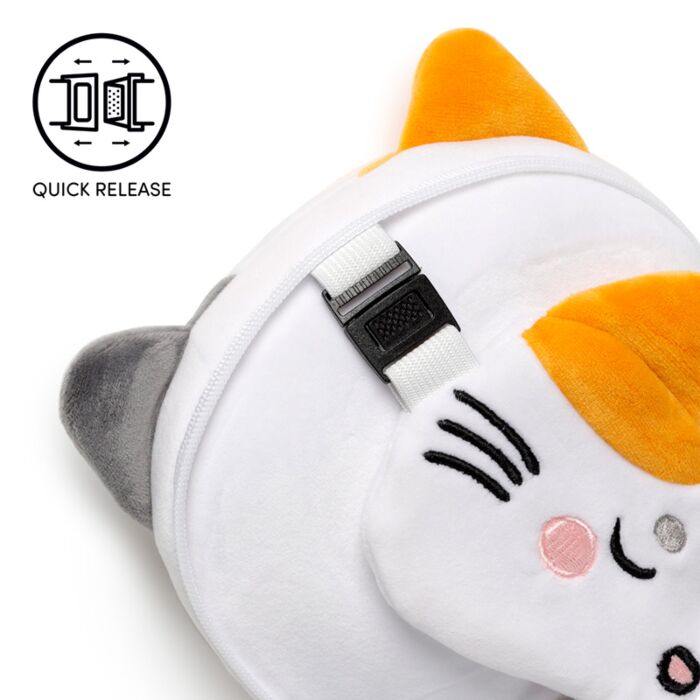 Coussin de voyage avec masque yeux peluché - Lola le Chat