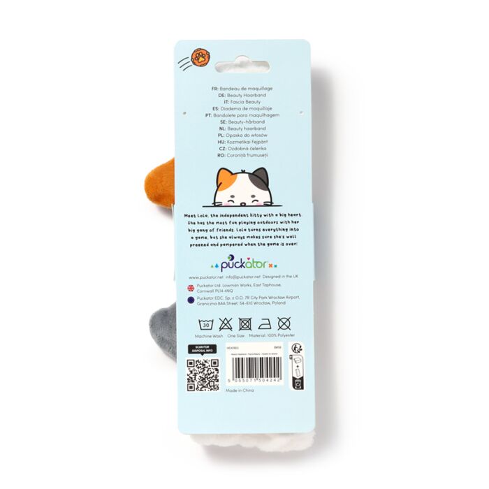 Bandeau peluché - Adoramals Lola la Féline