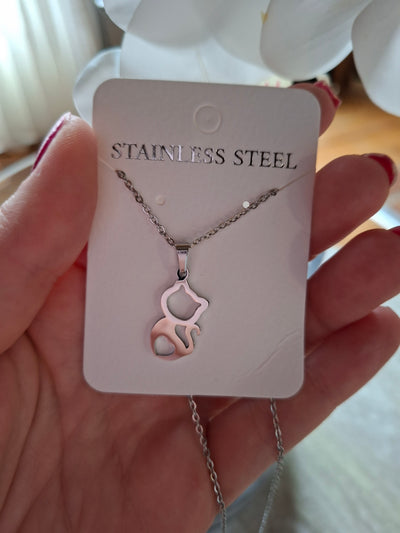 Collier chat petit coeur